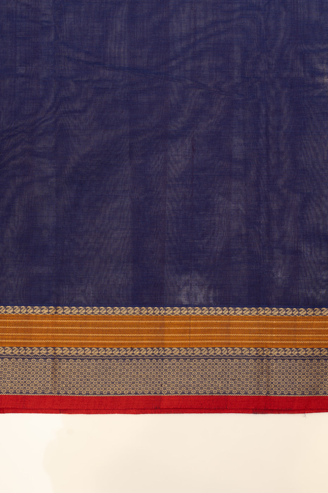 Dark blue pure handloom cotton saree
