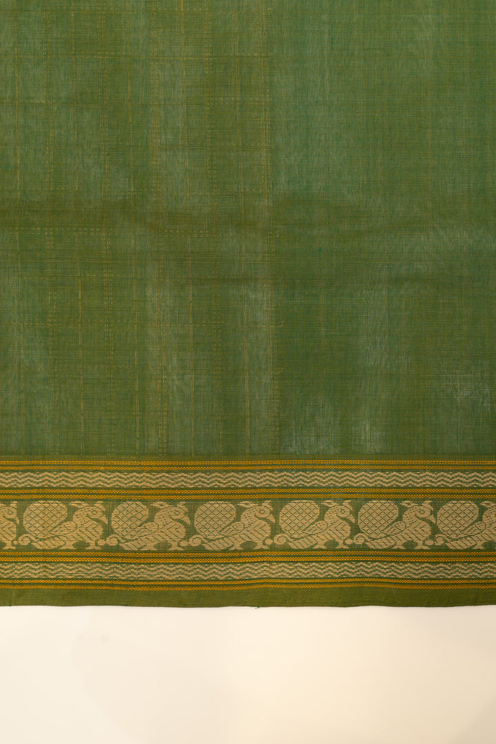 Green lakshadeepam pure handloom cotton saree