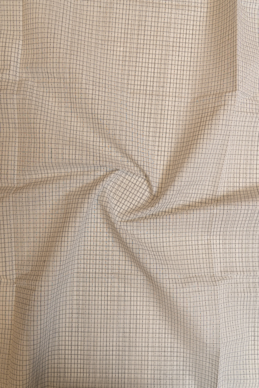 White and black thread handloom  pure cotton saree