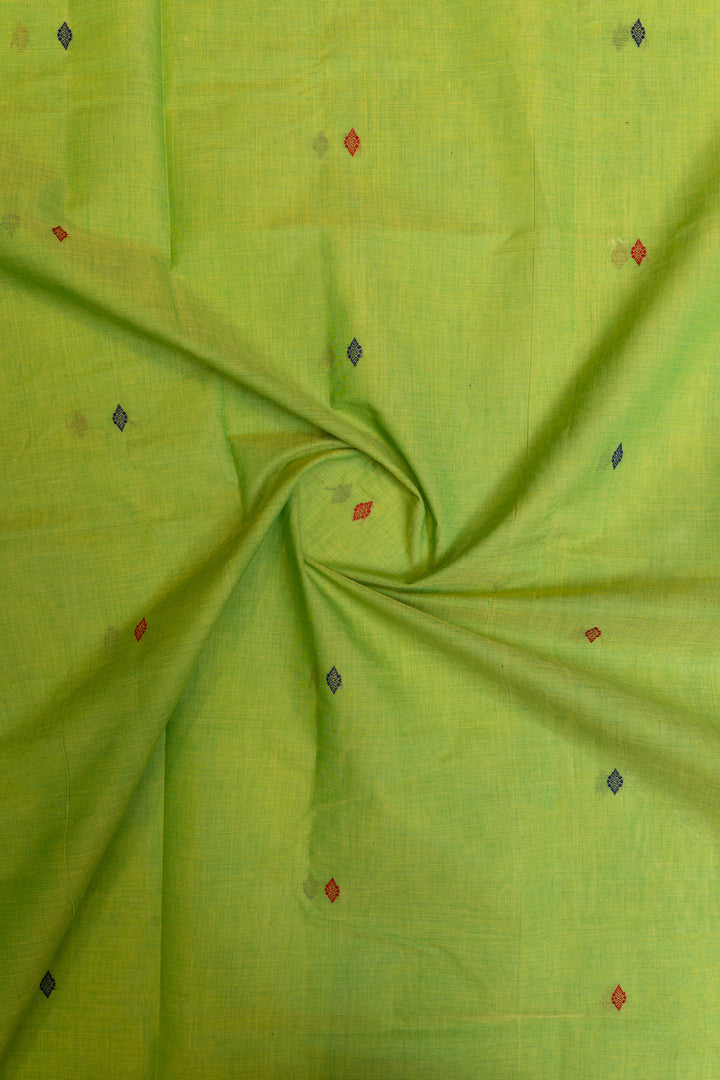 Lead green and bottle green pure handloom cotton saree