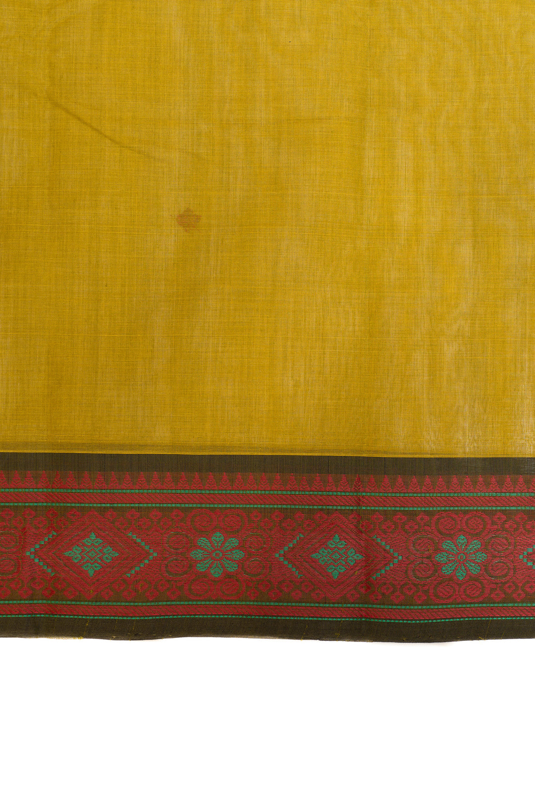 Mehendi green threadwork pure cotton saree