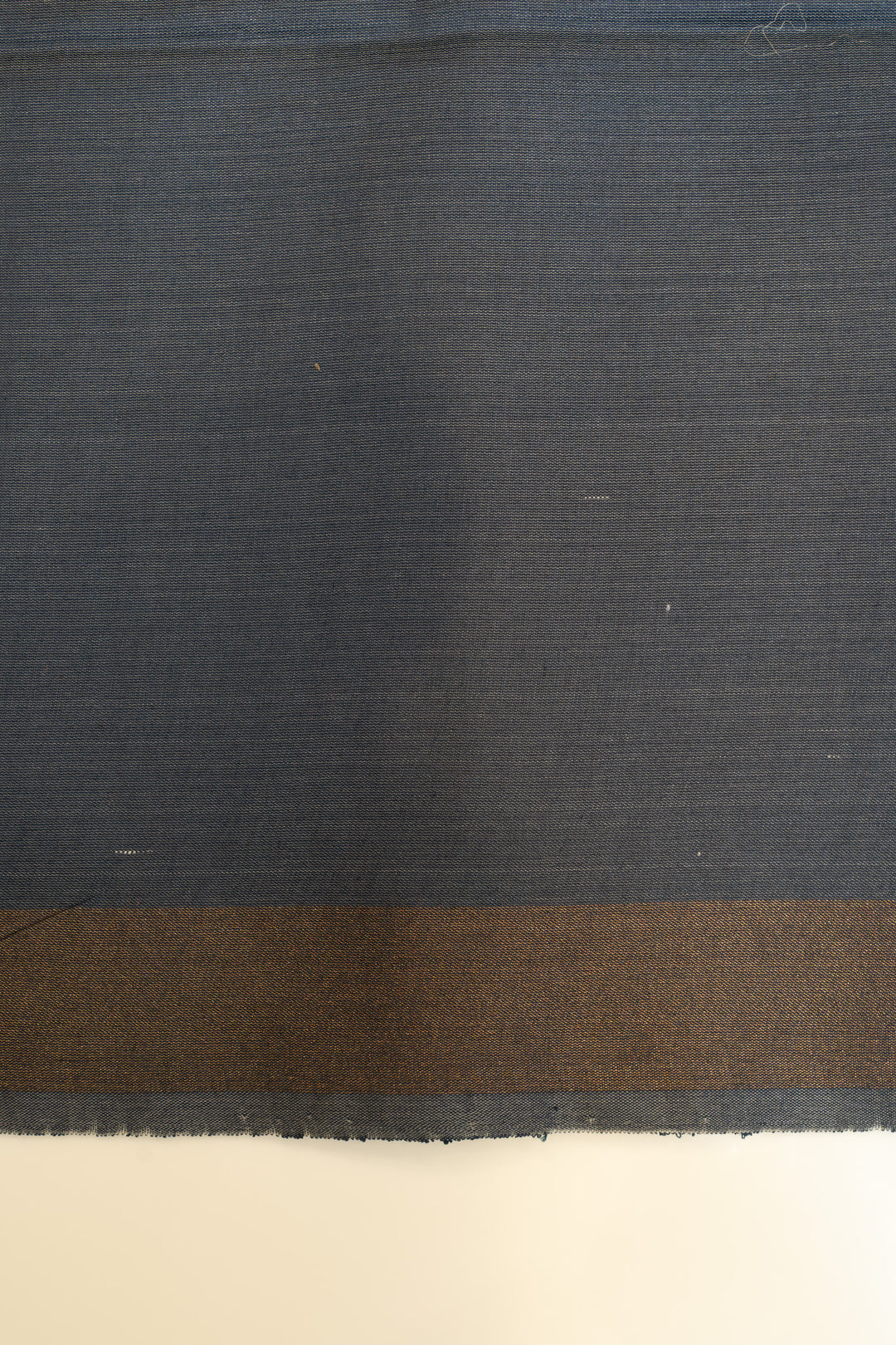 Beige and blue floral Handprinted pure Tussar silk saree