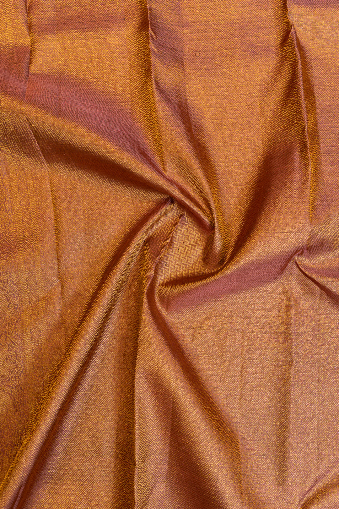 Grey and mauve rettai pettu pure Kanchipuram Silk saree