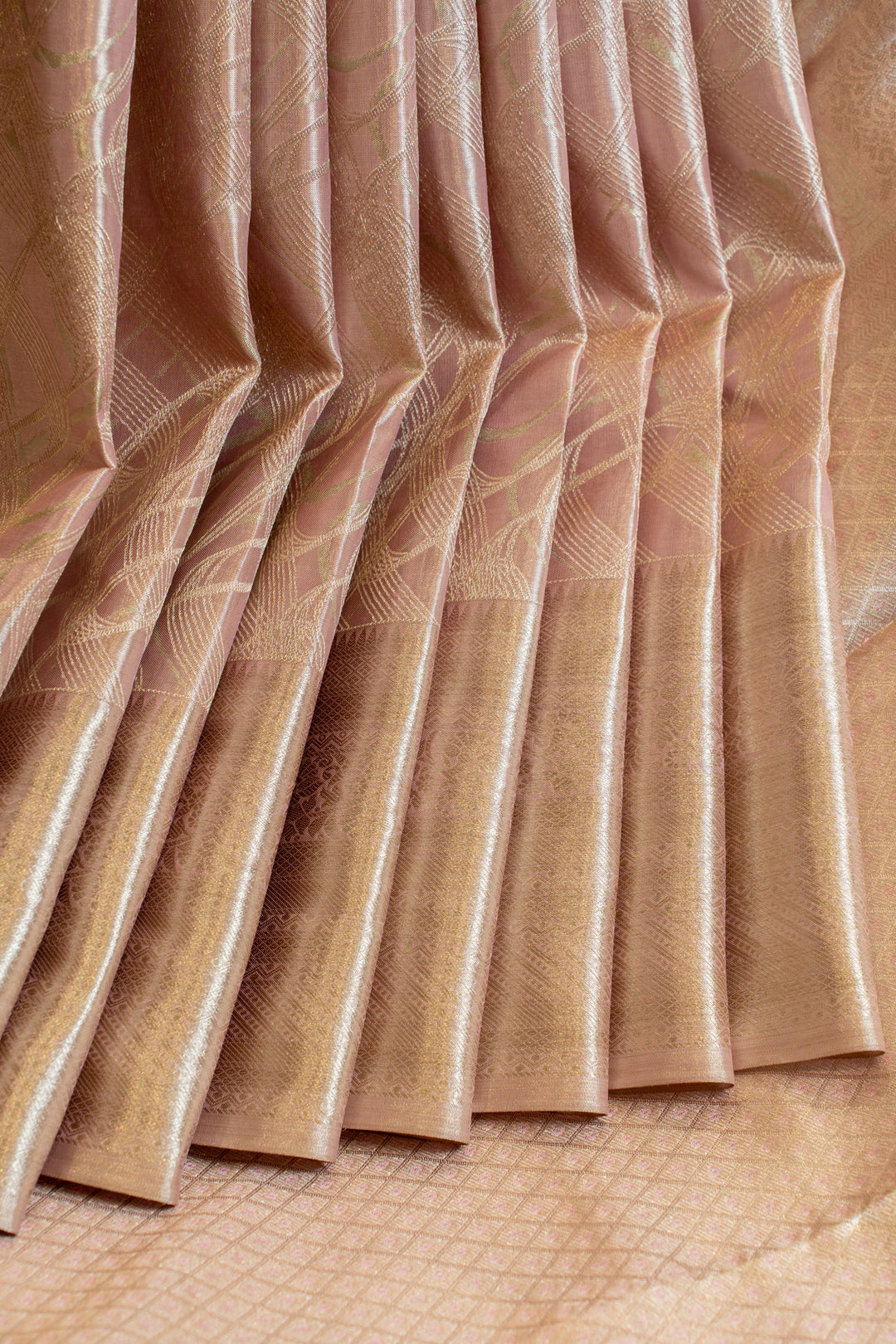 Lilac purple tissue brocade pure Kanchipuram silk saree