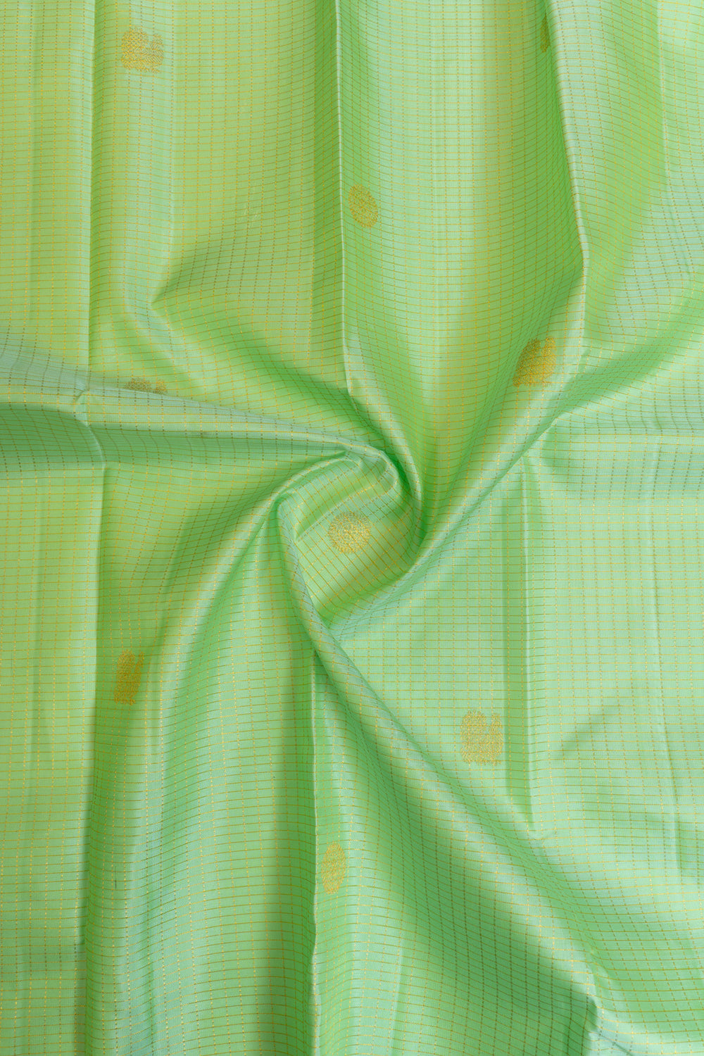 Rexona green zari checks pure Kanchipuram silk saree