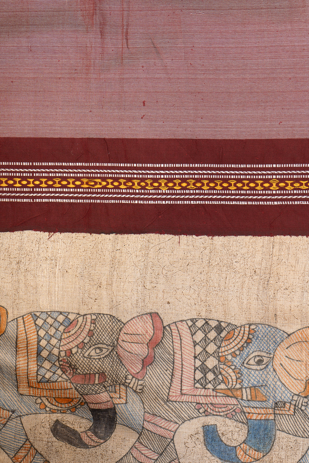 Elephant Pure Tussar Saree