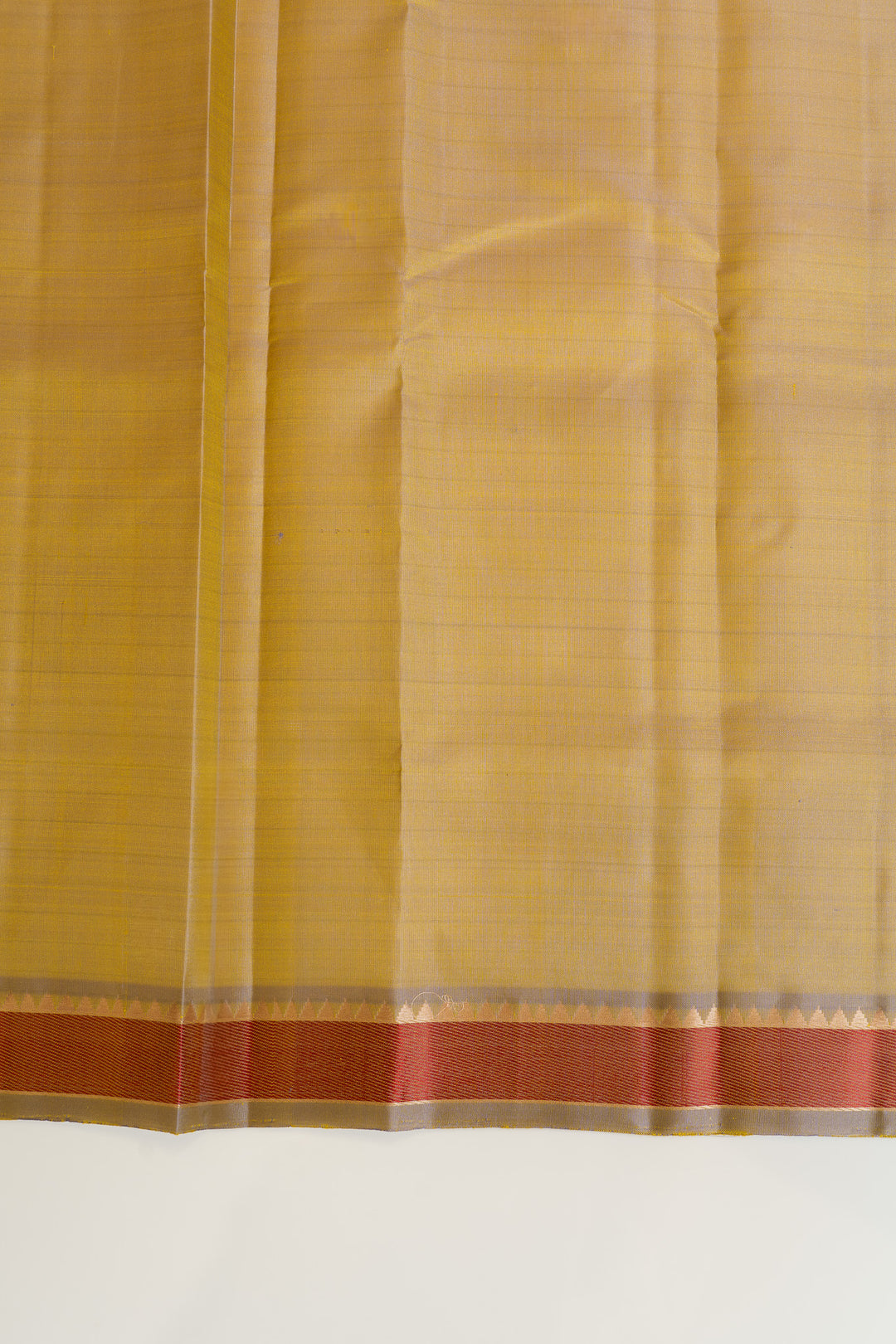 Lime green stripes without zari pure Kanchipuram silk saree