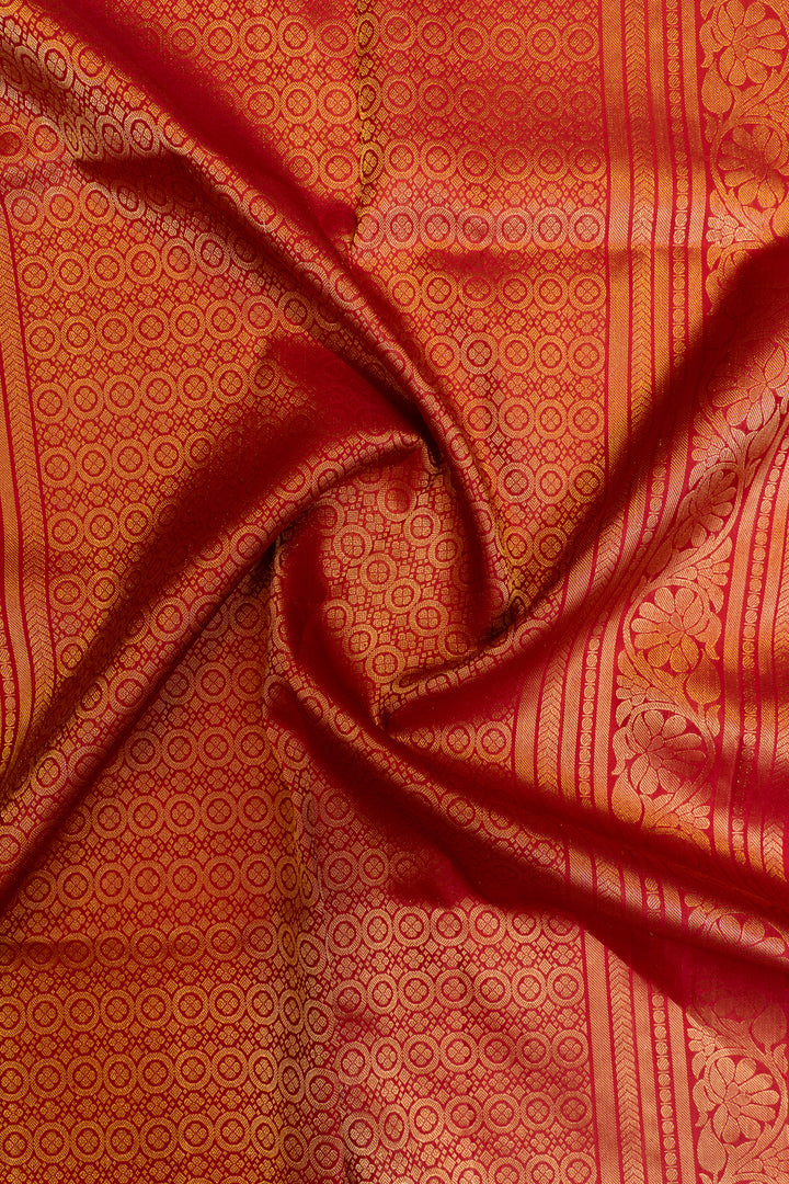 Black and red lakshadeepam pure soft silk saree