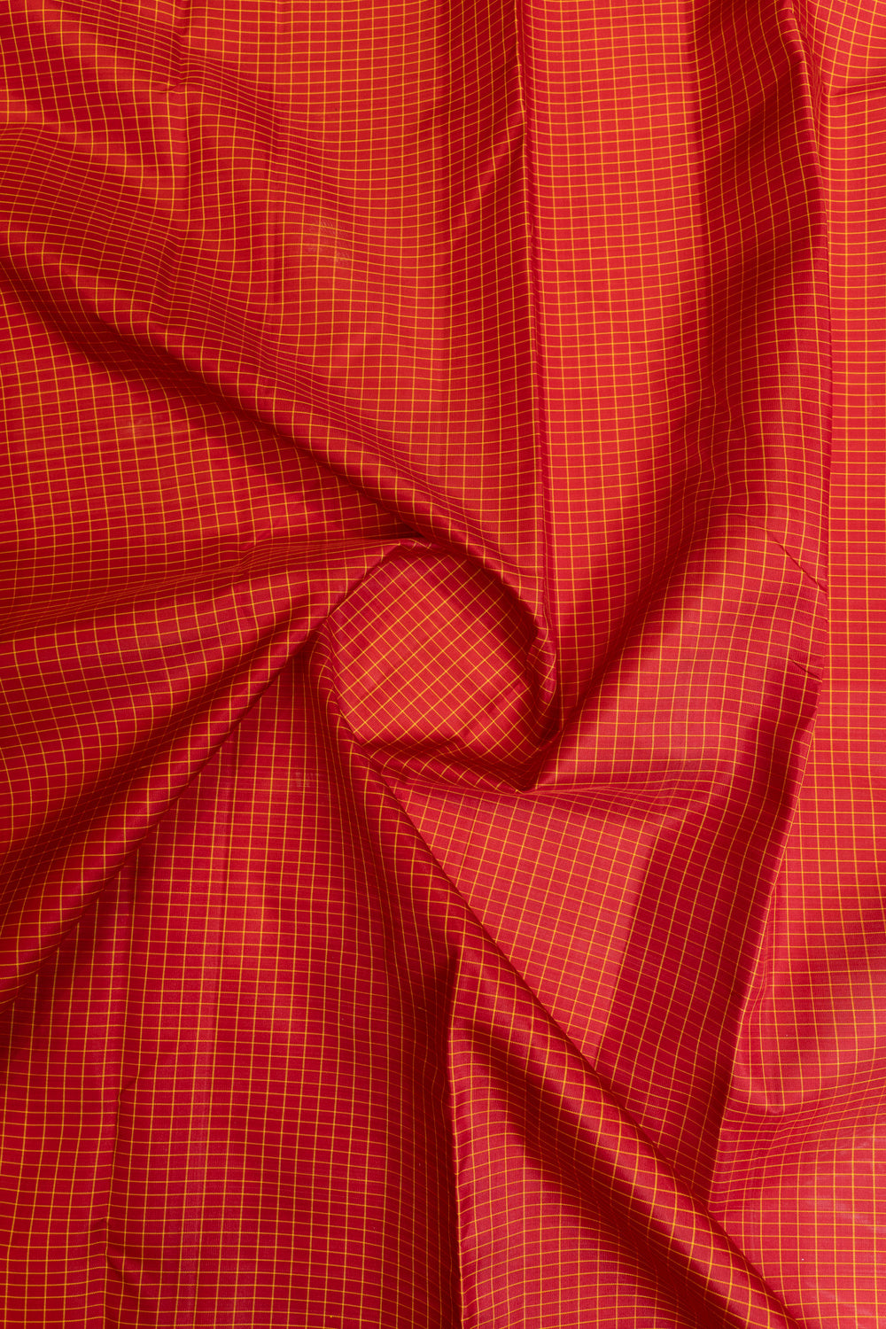 Maroon thread checks rettai pettu pure Kanchipuram silk saree