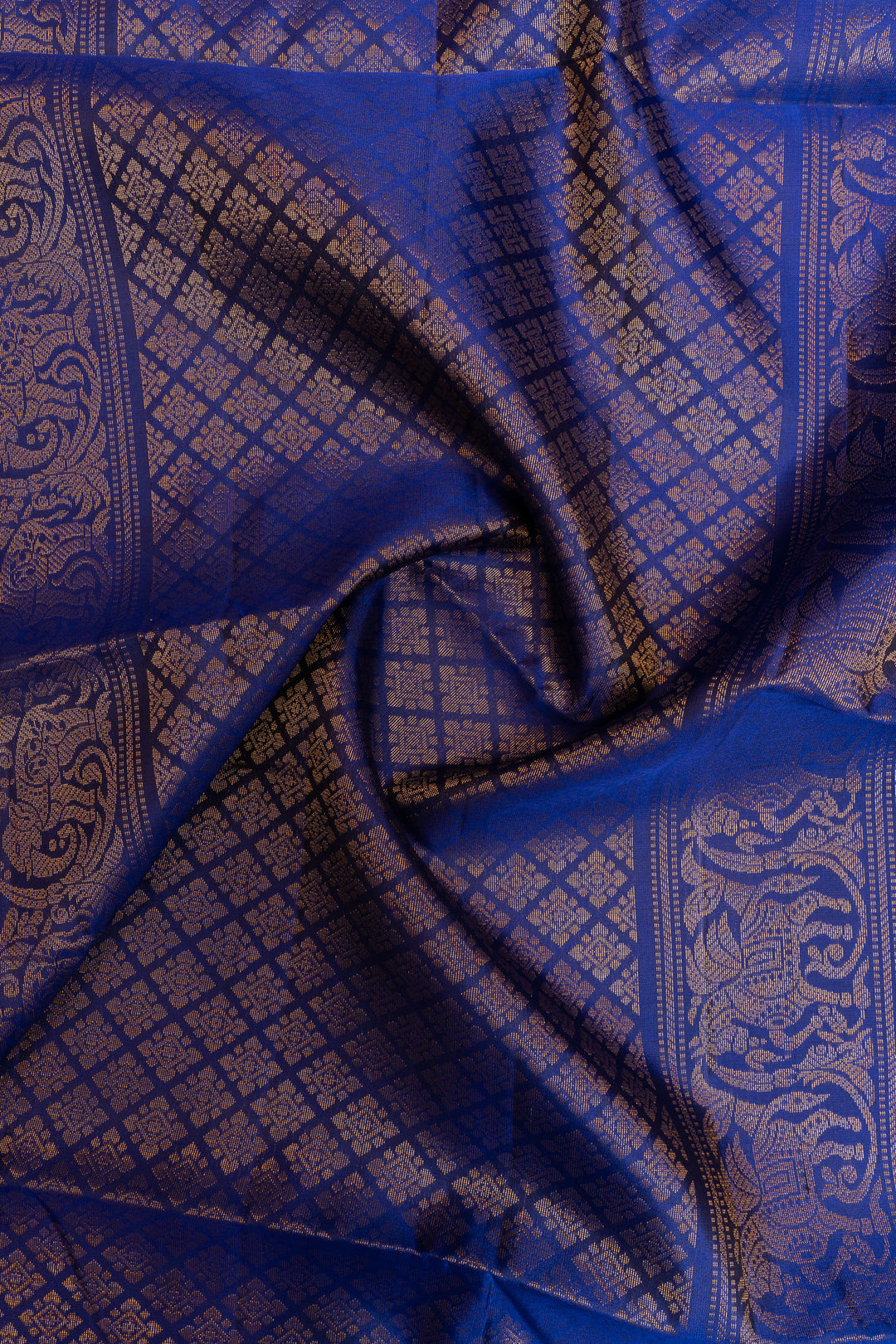 Royal blue pure soft silk saree
