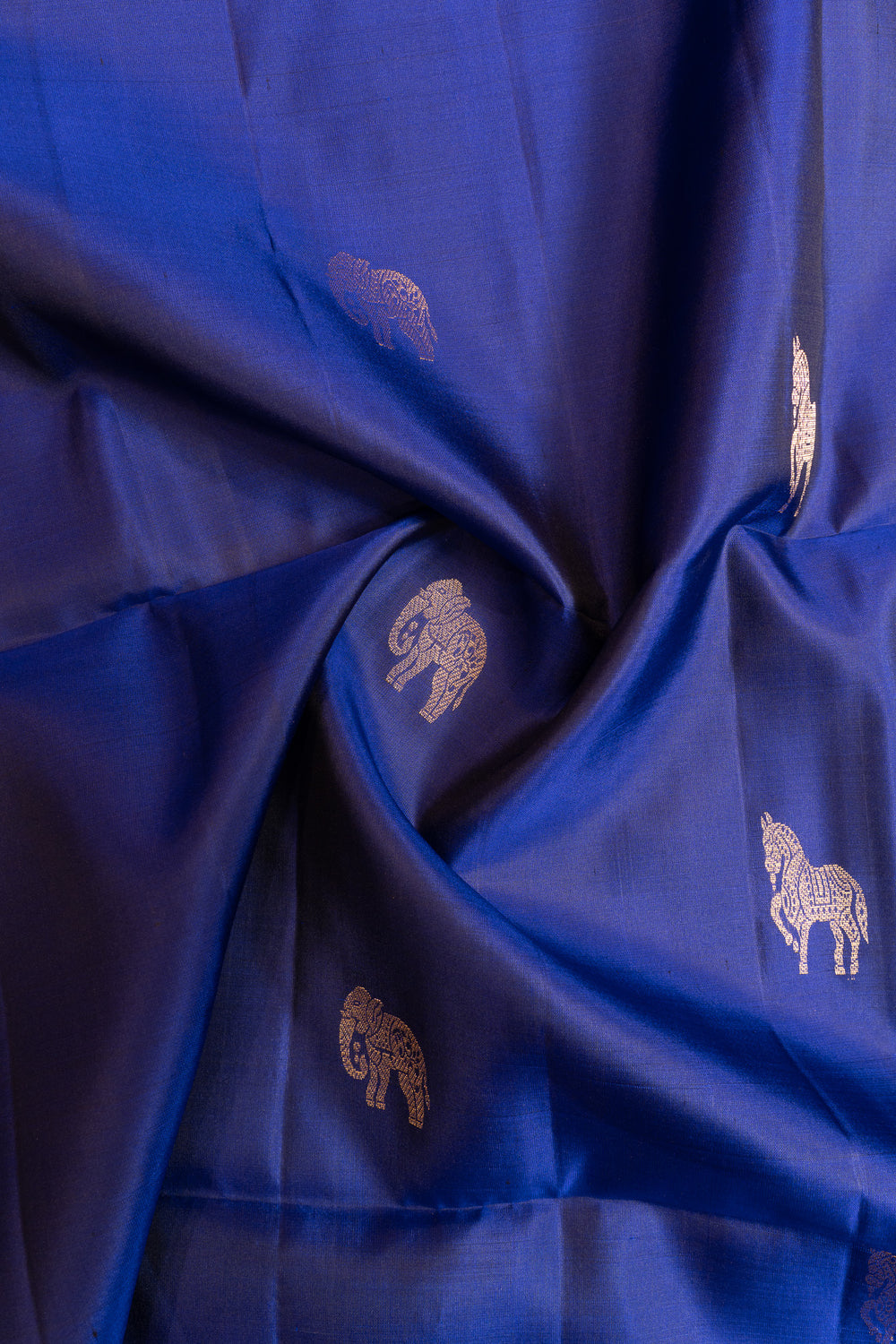 Royal blue pure soft silk saree