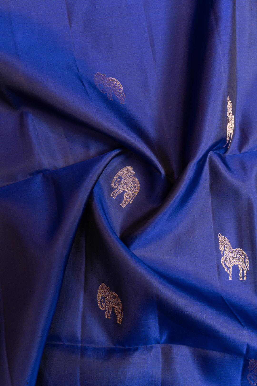 Royal blue pure soft silk saree