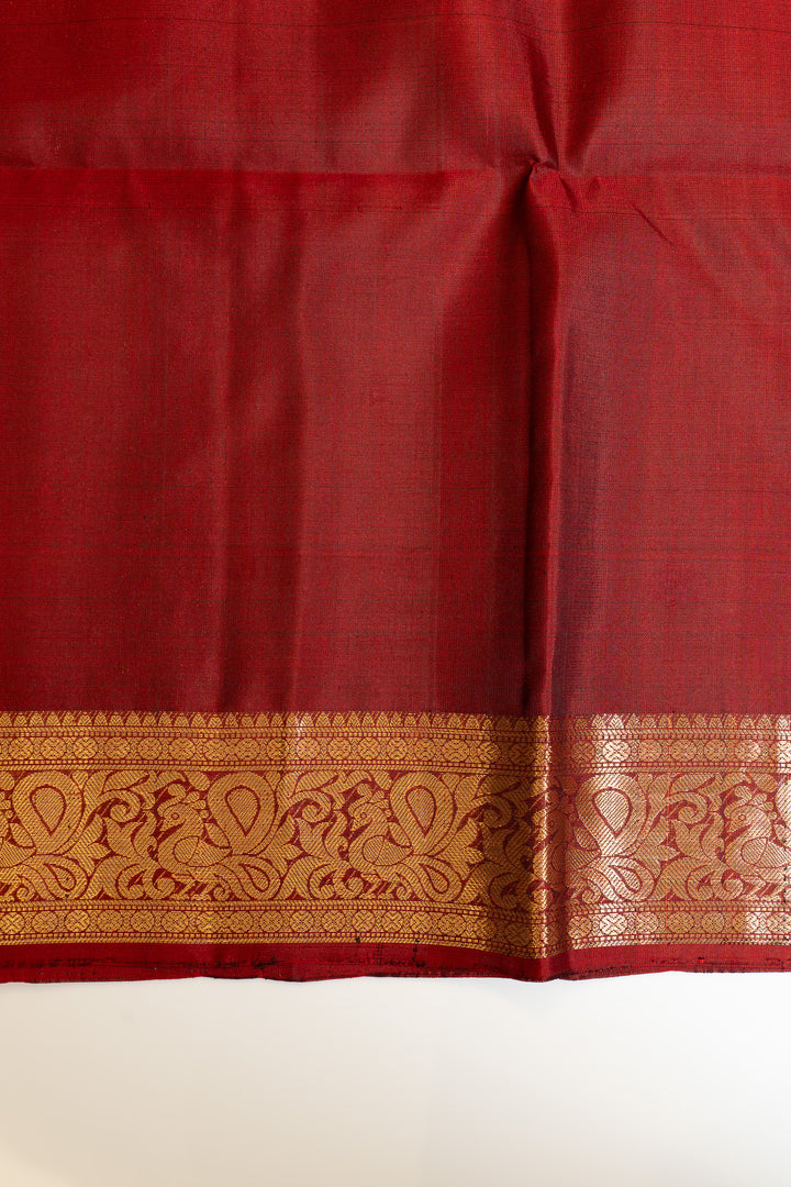 Maroon traditional pure soft silk saree
