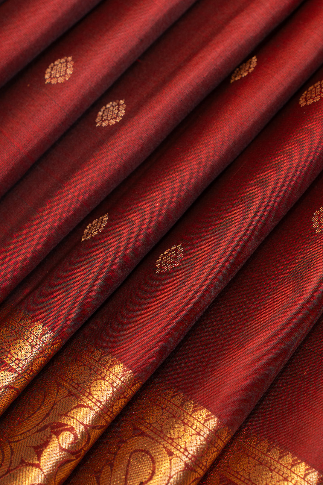 Maroon traditional pure soft silk saree