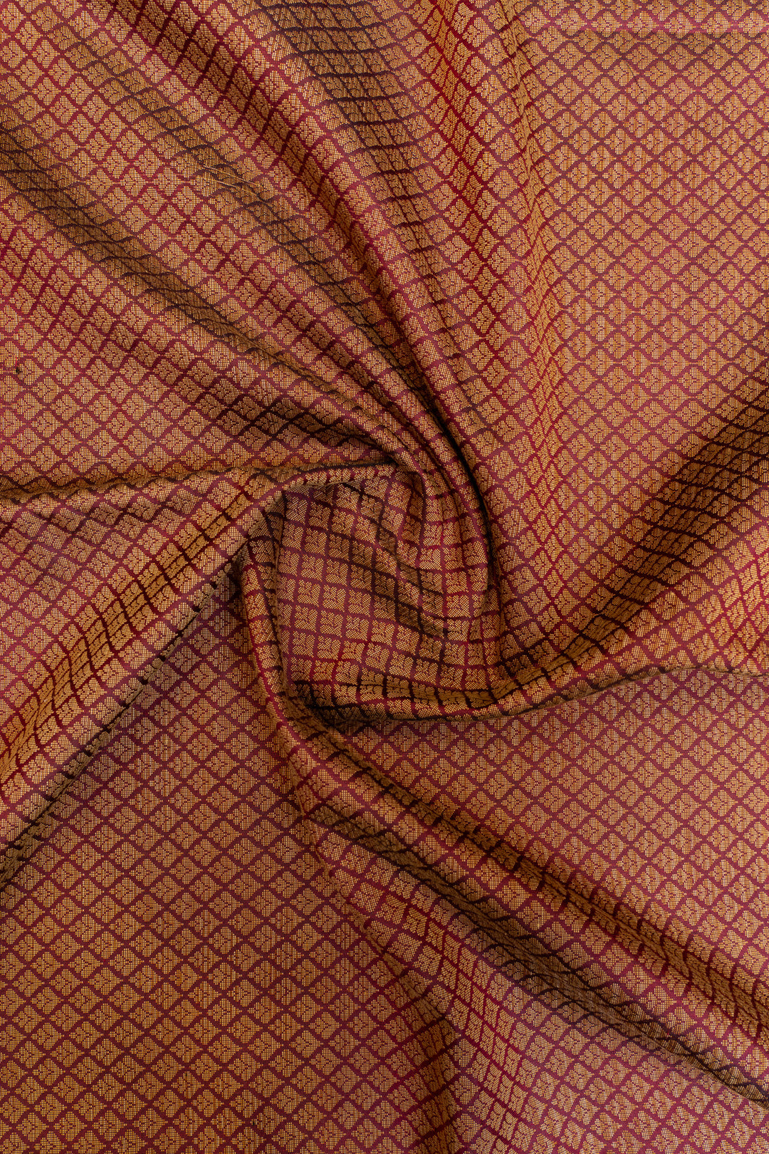 Maroon thread work pure soft silk saree