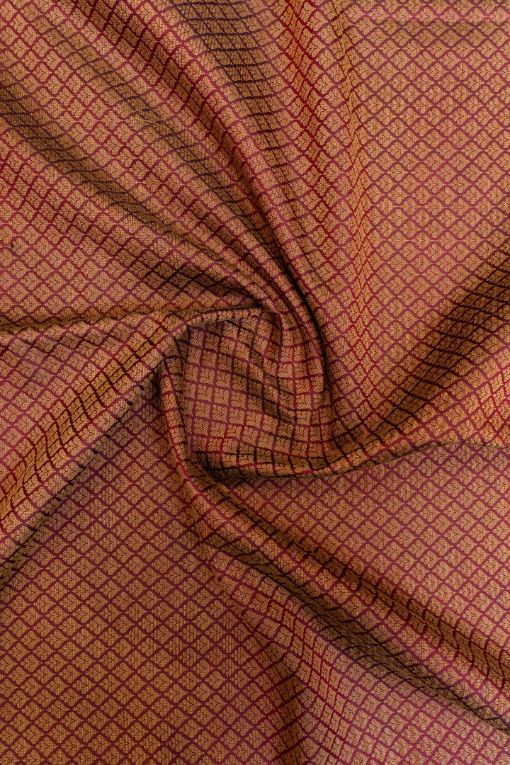 Maroon thread work pure soft silk saree
