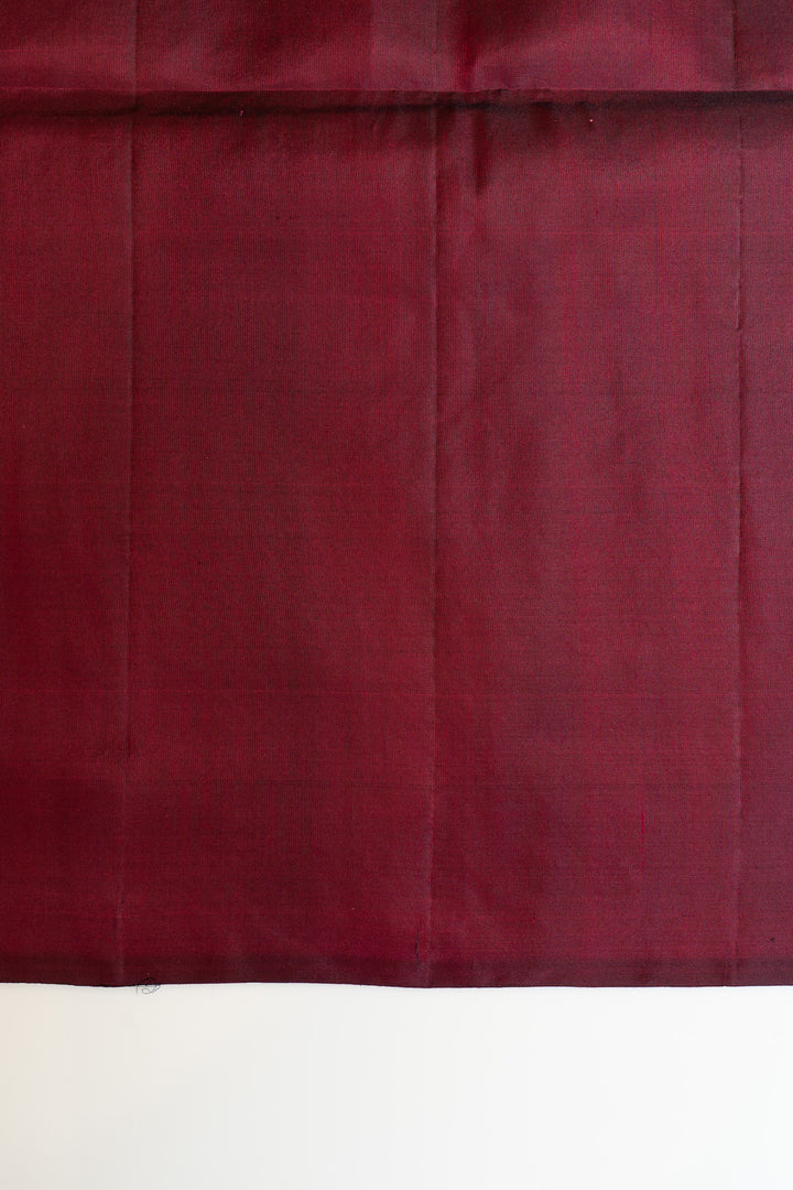 Maroon thread work pure soft silk saree