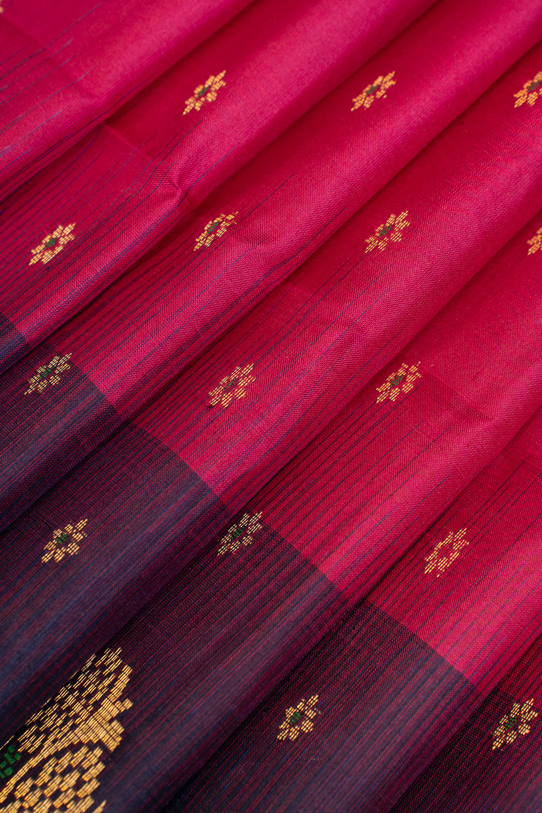 Magenta and purple minakari pure soft silk saree
