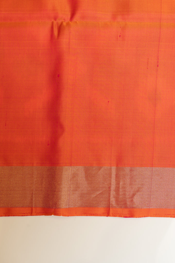 Green and peach ikat pure soft silk saree
