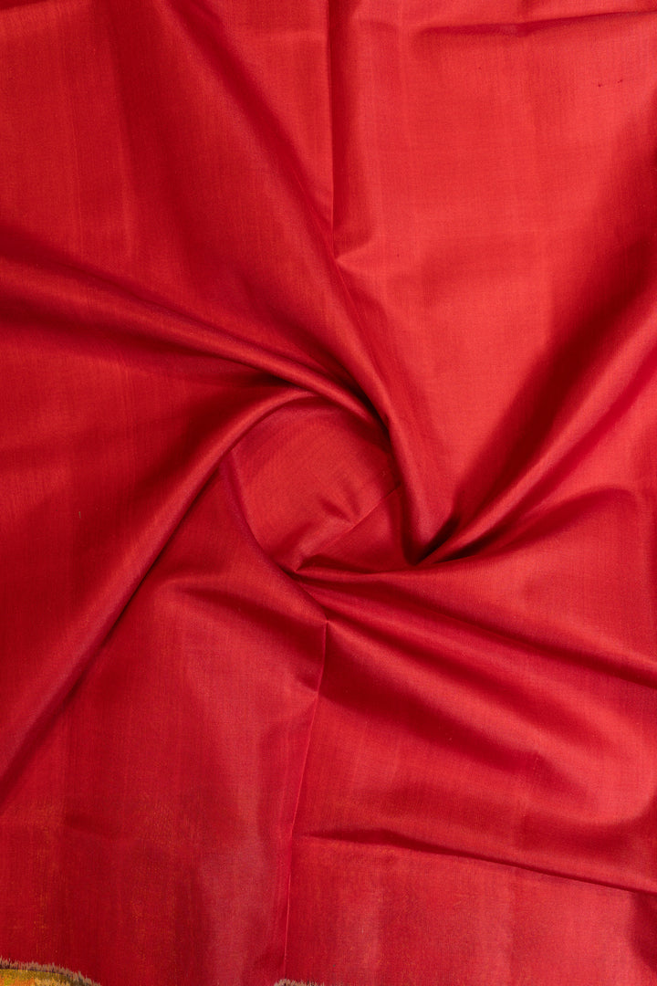 Red and black pure patan Patola ikat silk saree
