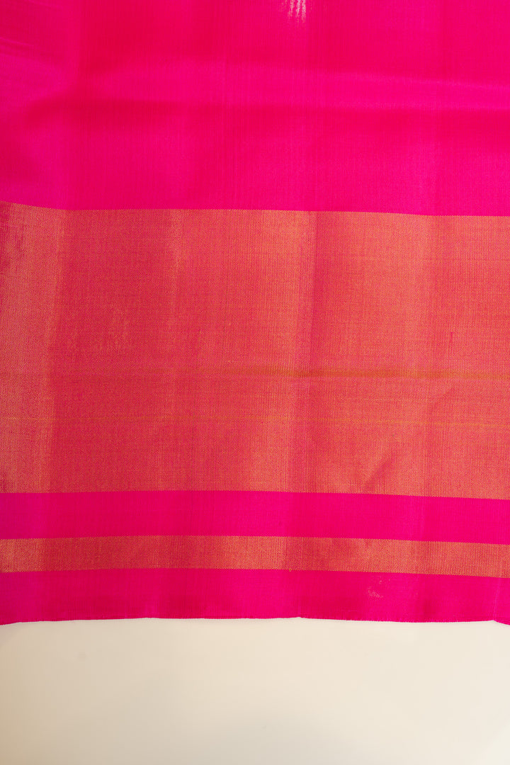 Peach pink pure patan Patola ikat silk saree