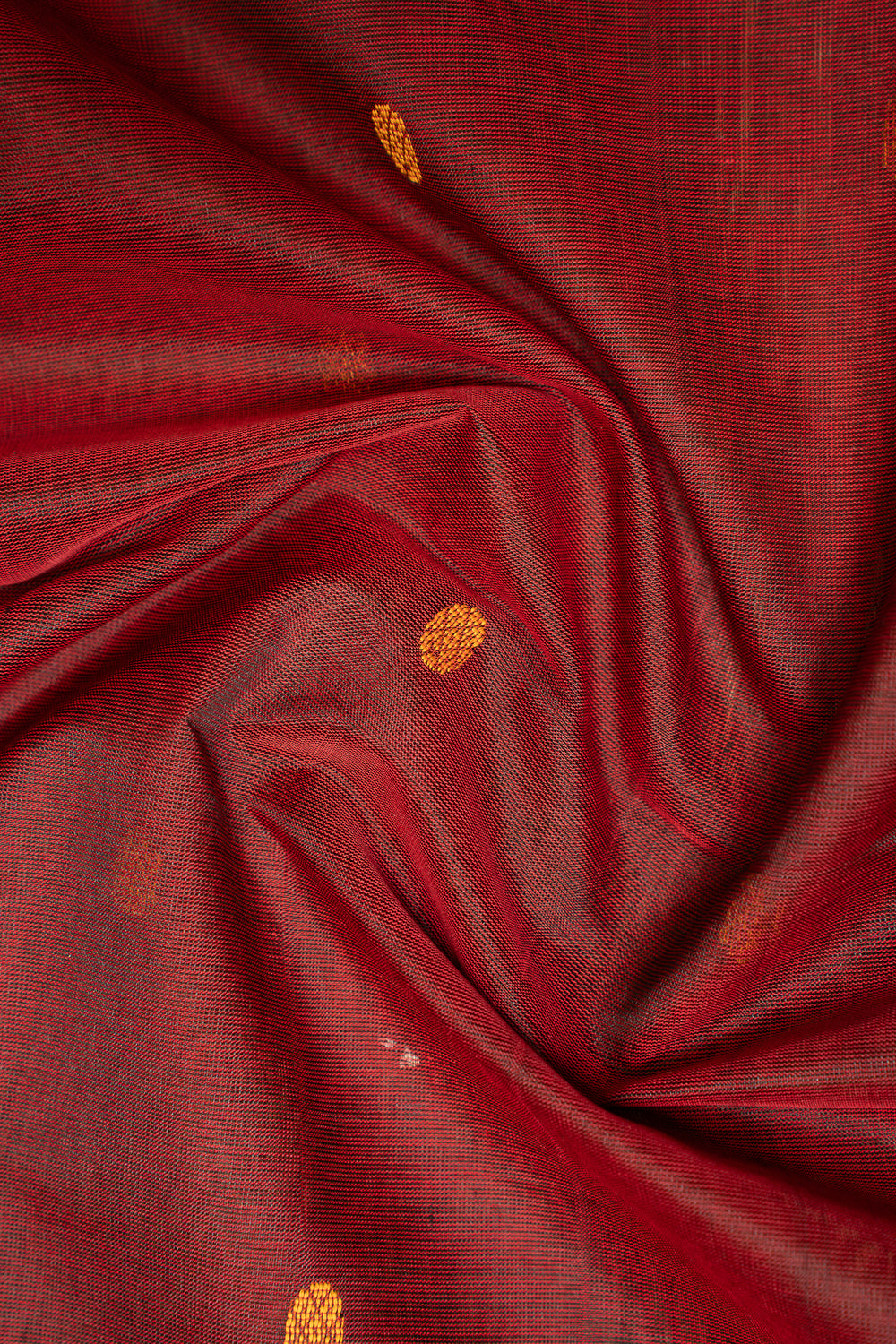 Maroon Thread Work Pure Silk Cotton Saree - Clio Silks
