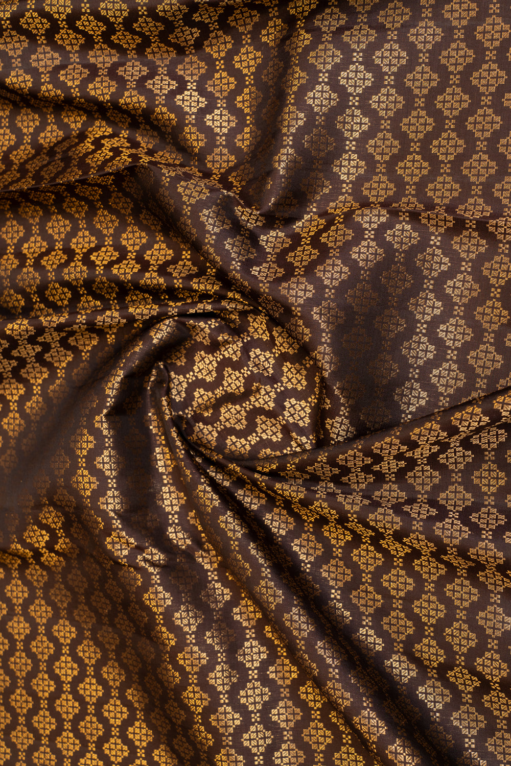 Black and gold brocade pure Kanchipuram silk saree