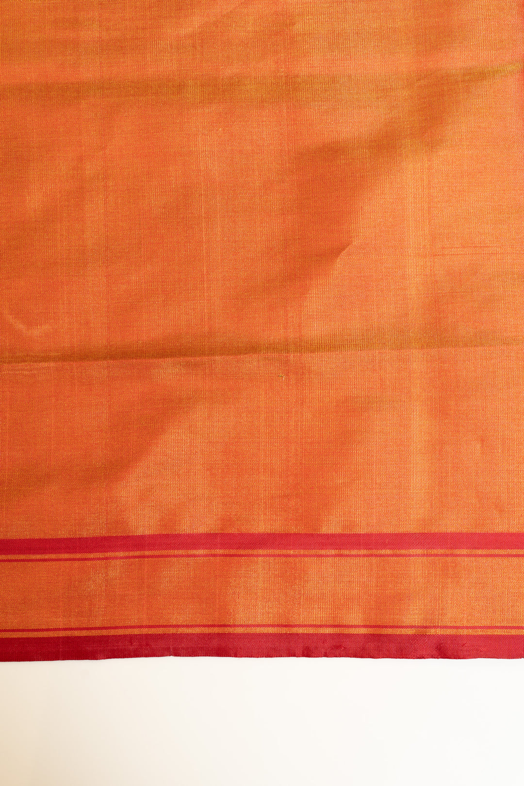 Khaki gold and orange pure patola ikat silk saree