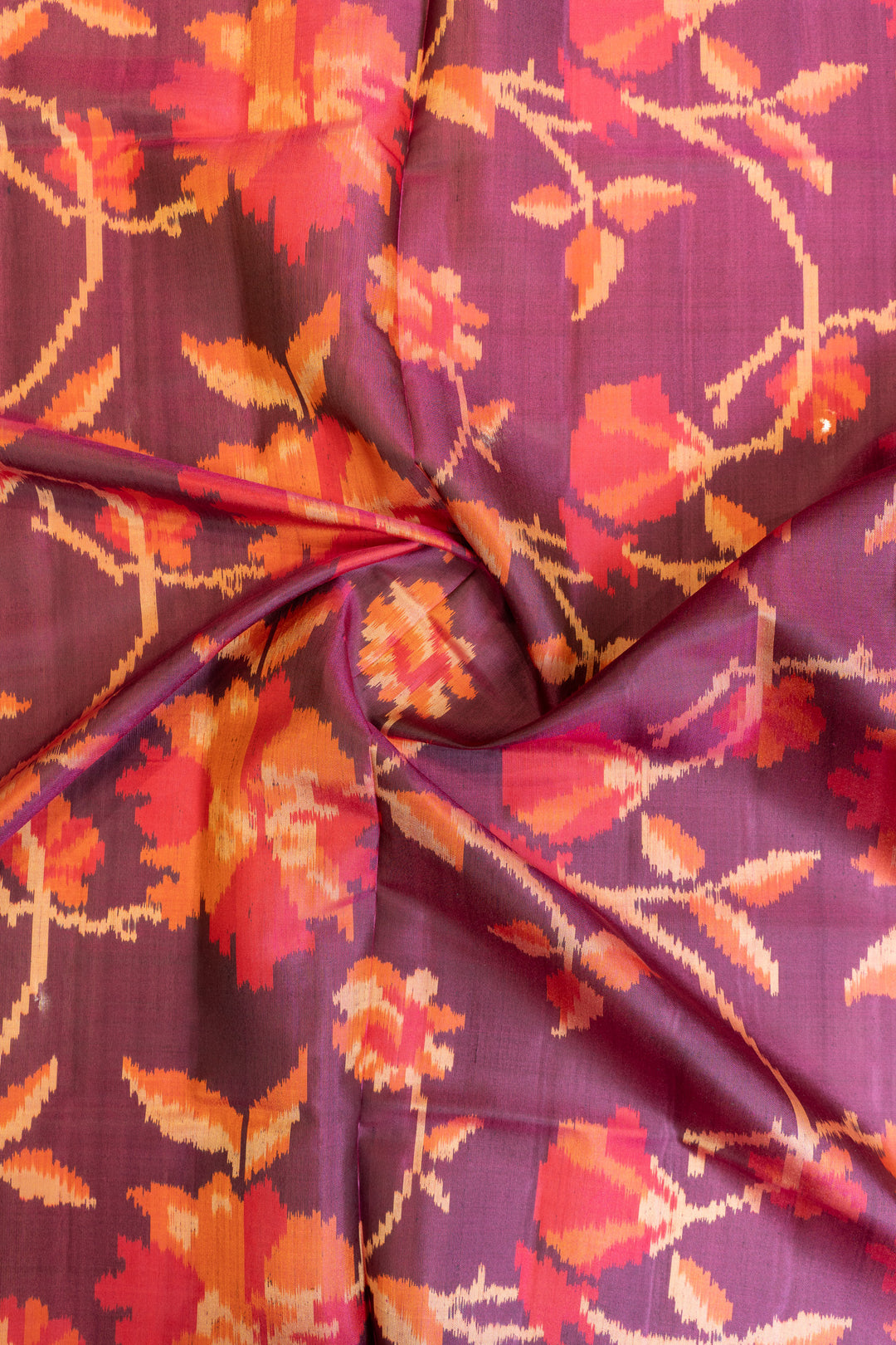 Purple pure ikat patan patola silk saree