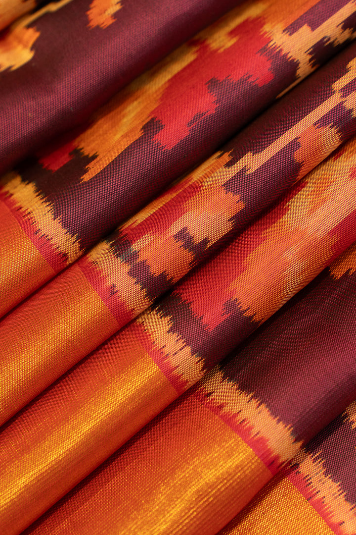 Purple pure ikat patan patola silk saree