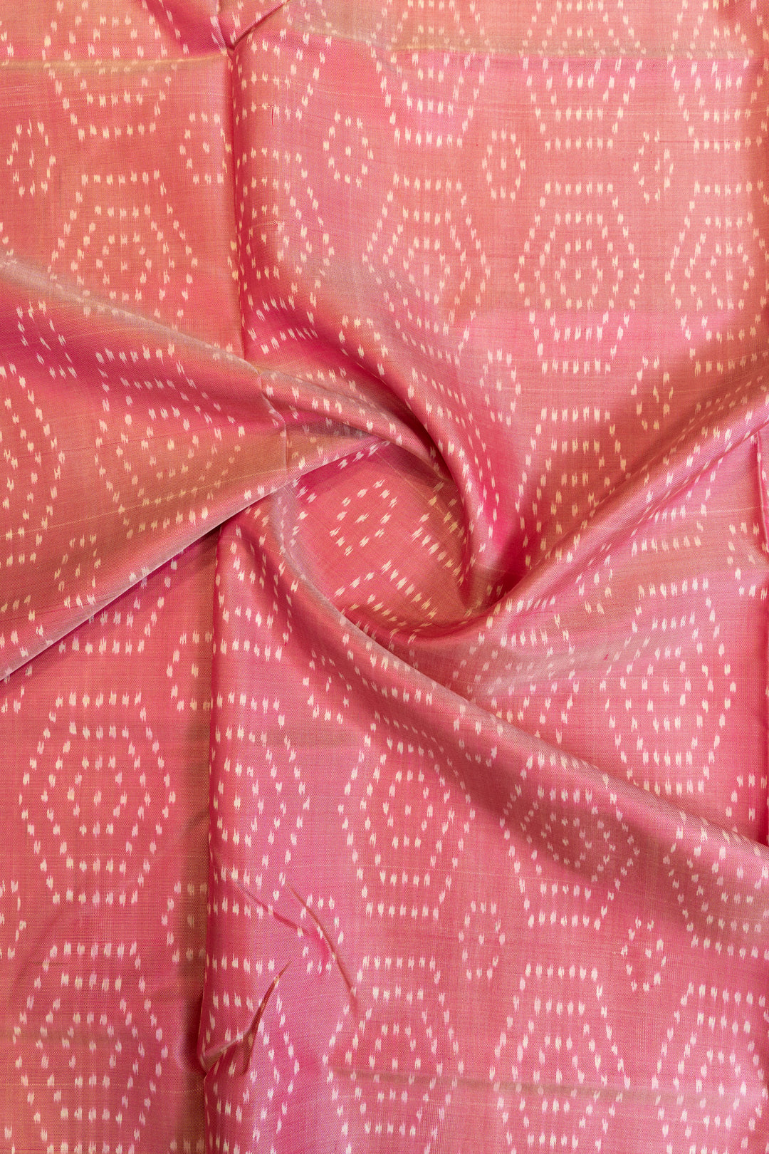 Pastel pink and grey pure ikat patan patola silk saree
