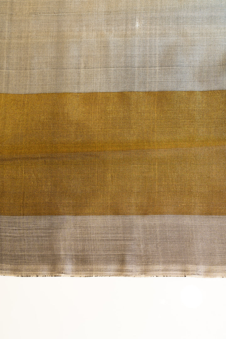 Pastel pink and grey pure ikat patan patola silk saree