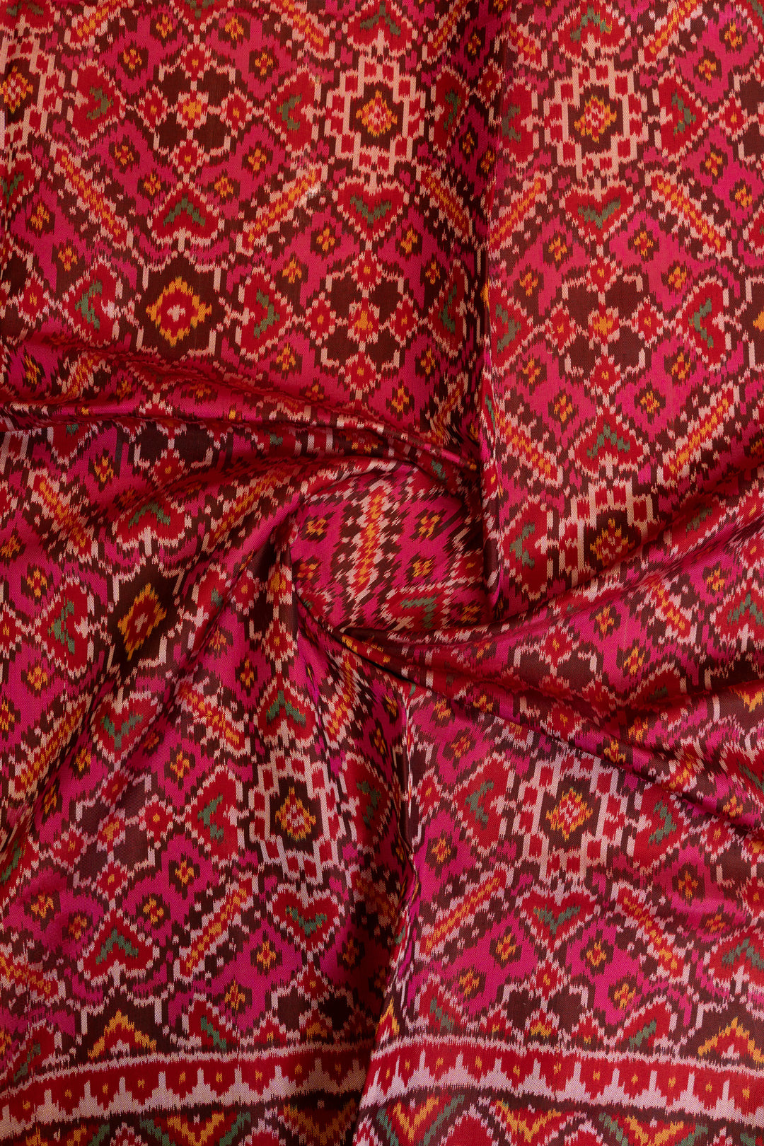Magenta pure single ikat patan patola silk saree