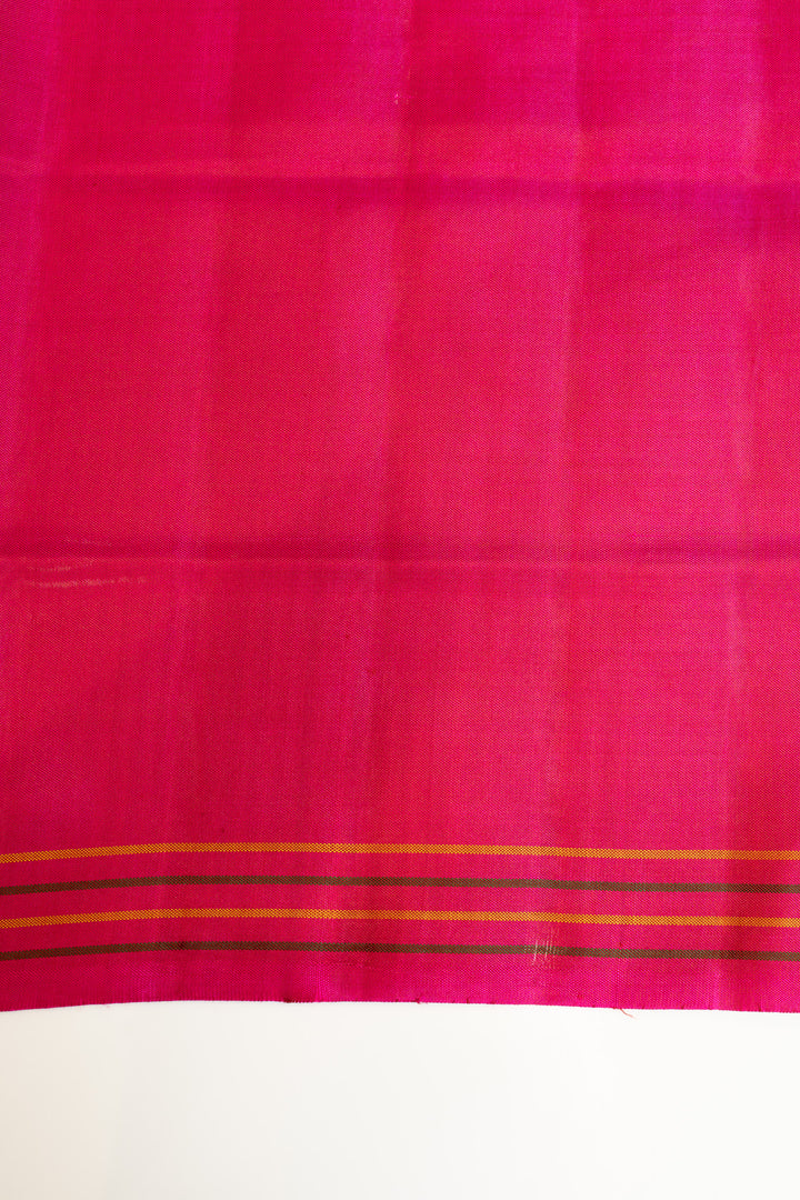 Purple and pink pure single ikat patan patola silk saree