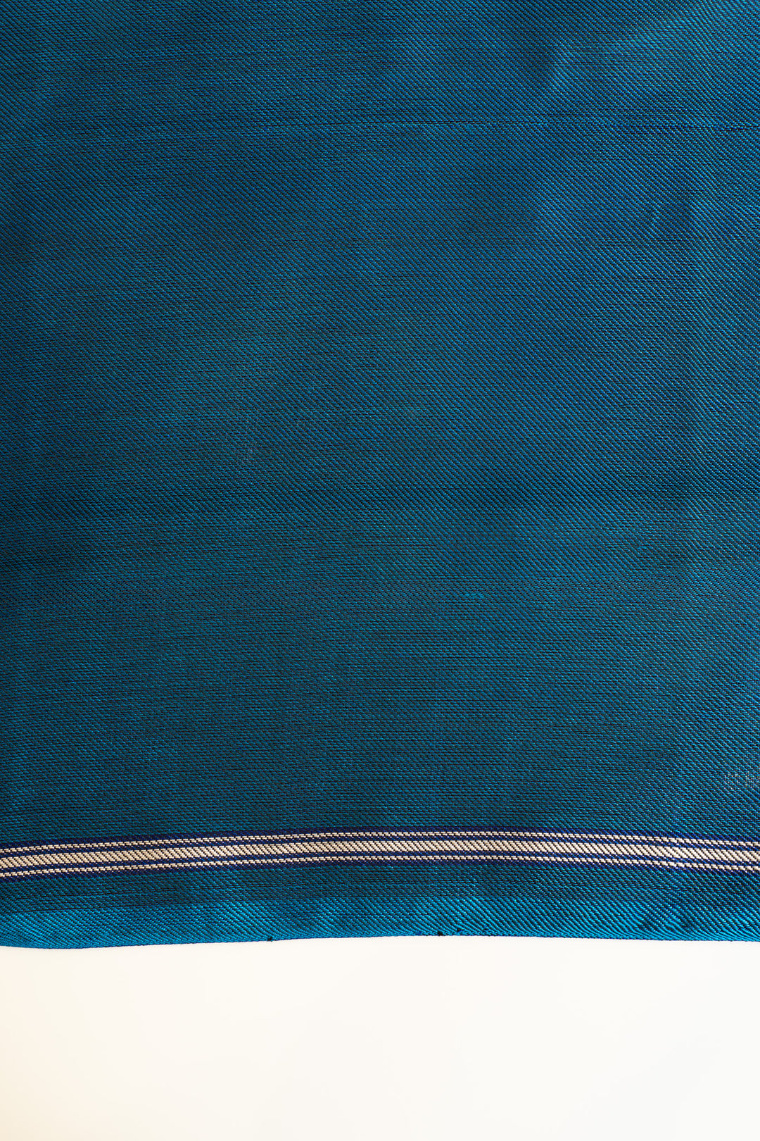 Peacock blue twill pure ikat patan patola silk saree