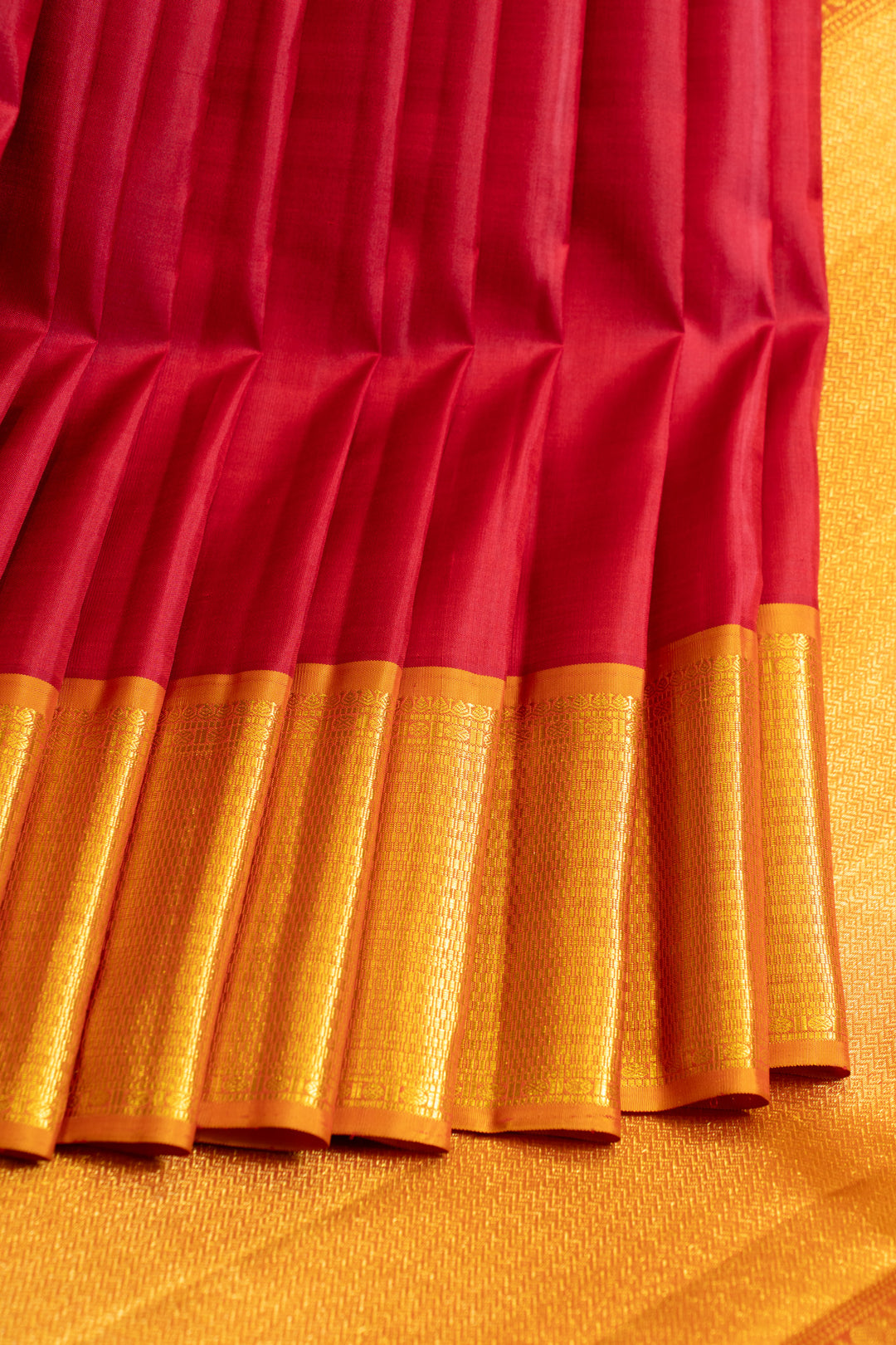 Reddish pink traditional pure Kanchipuram silk saree