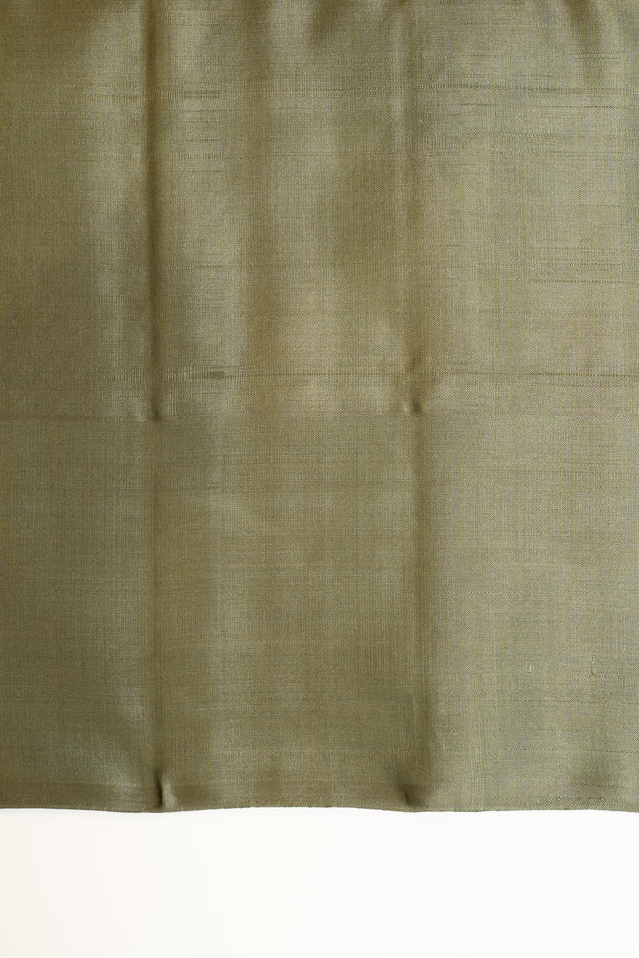 Pink and sage green pure soft silk saree