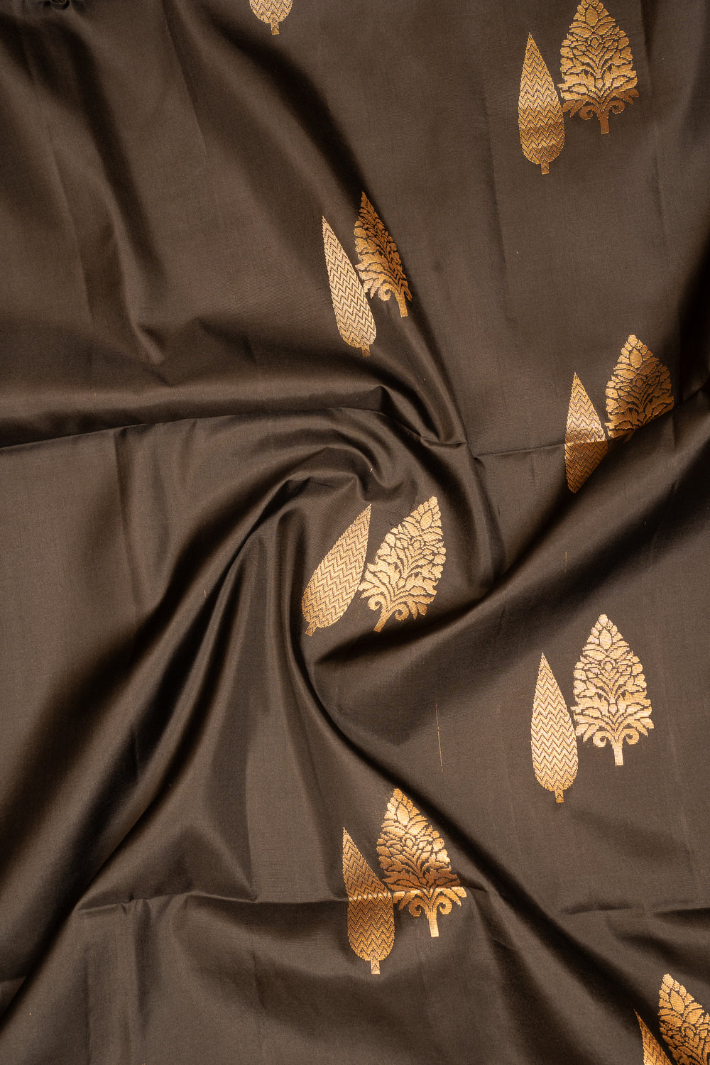Black and Gold Pure Soft Silk Saree - Clio Silks