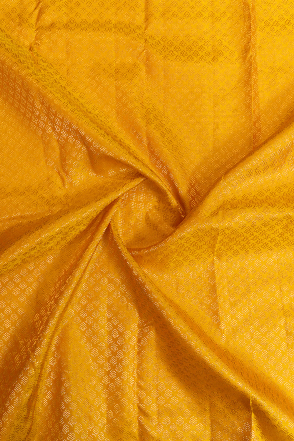 Golden yellow brocade pure kanchipuram silk saree
