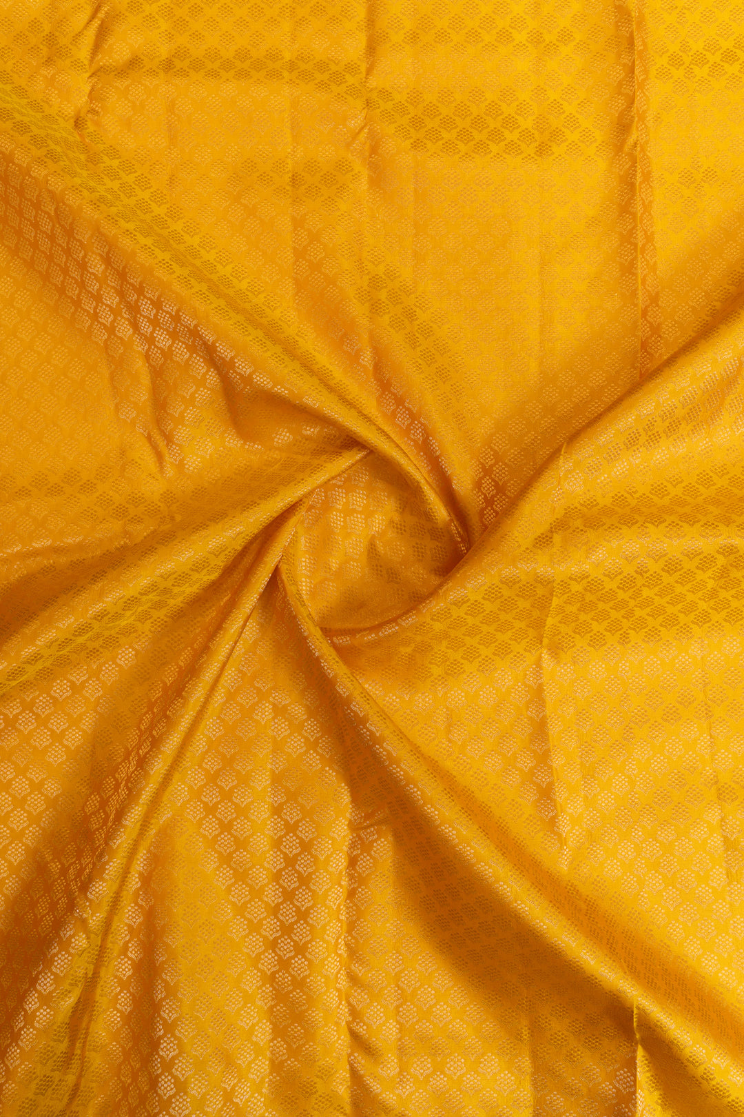 Golden yellow brocade pure kanchipuram silk saree