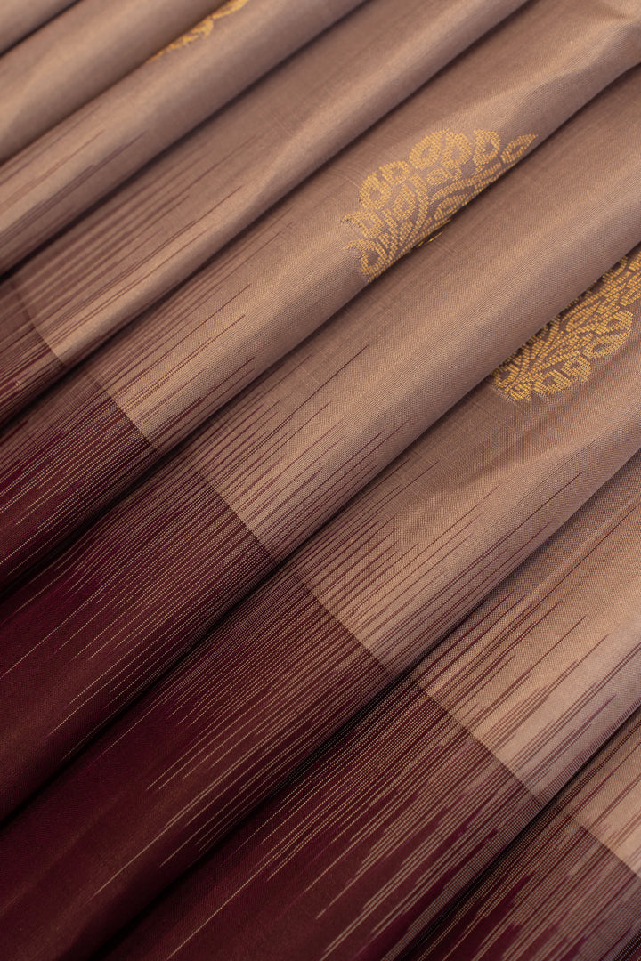 Lilac and magenta pure soft silk saree