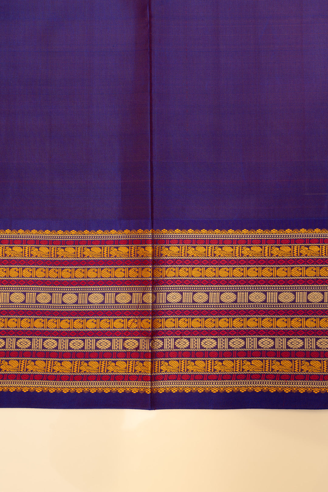 Yellow thread Varisaipettu pure Kanchipuram silk saree