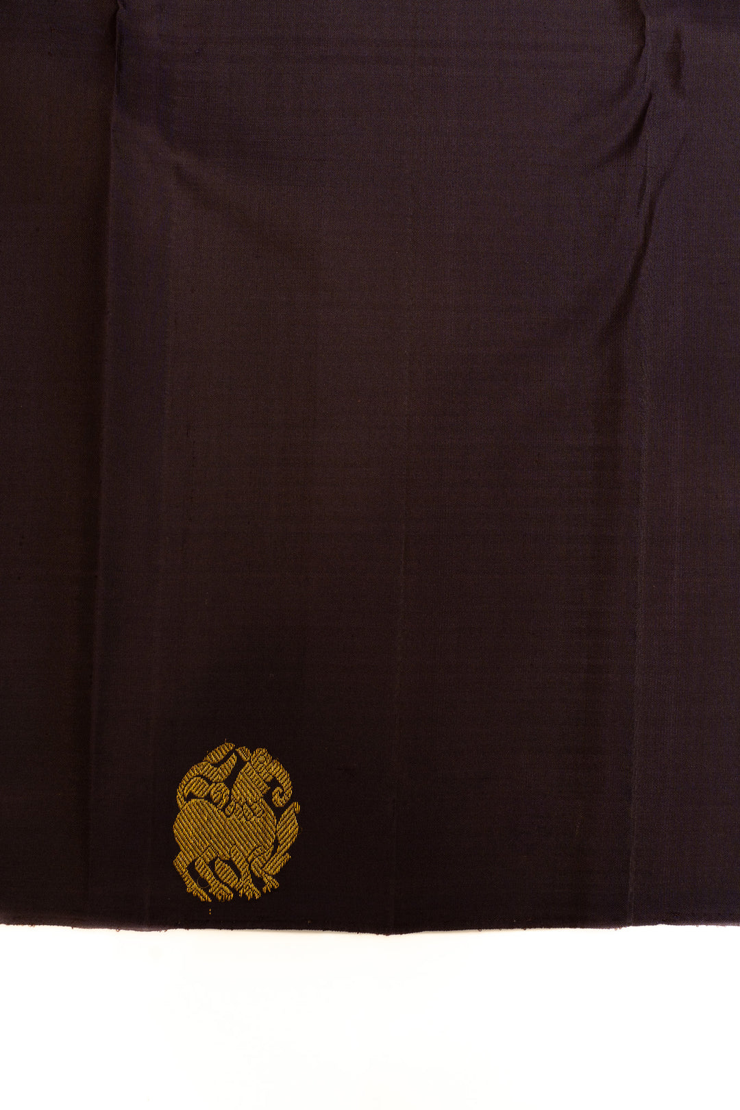 Rust orange borderless checks  pure Kanchipuram silk saree