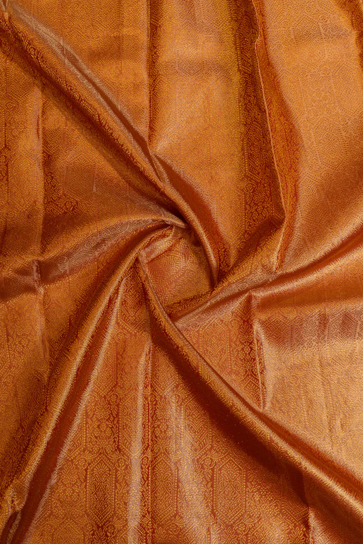 Red brocade pure Kanchipuram silk saree