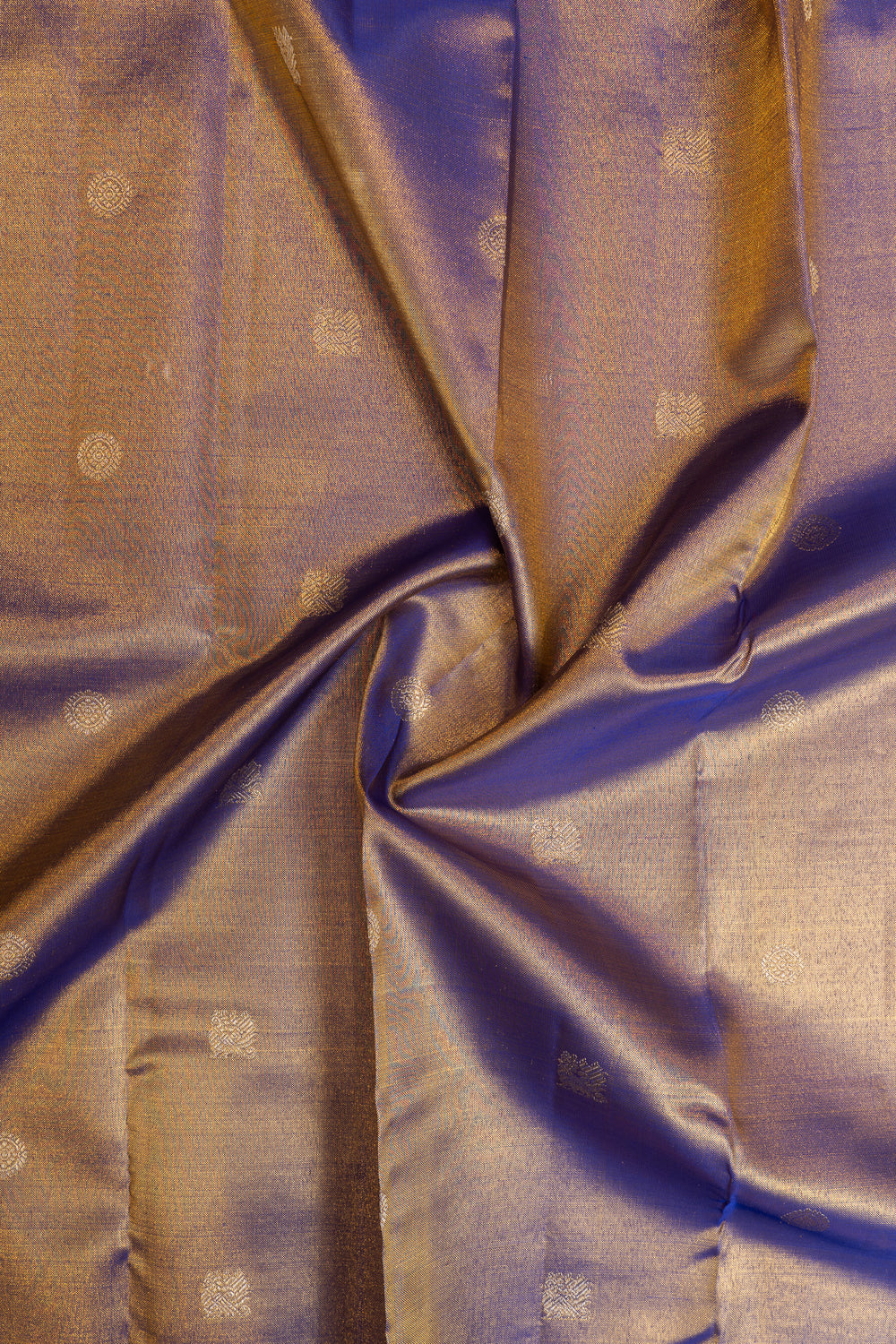 Blue and red tissue pure Kanchipuram silk saree