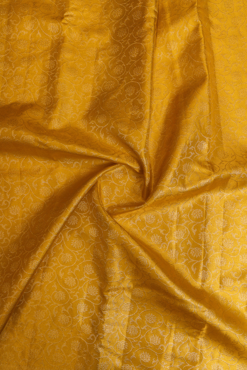 Gold floral brocade pure Kanchipuram silk saree