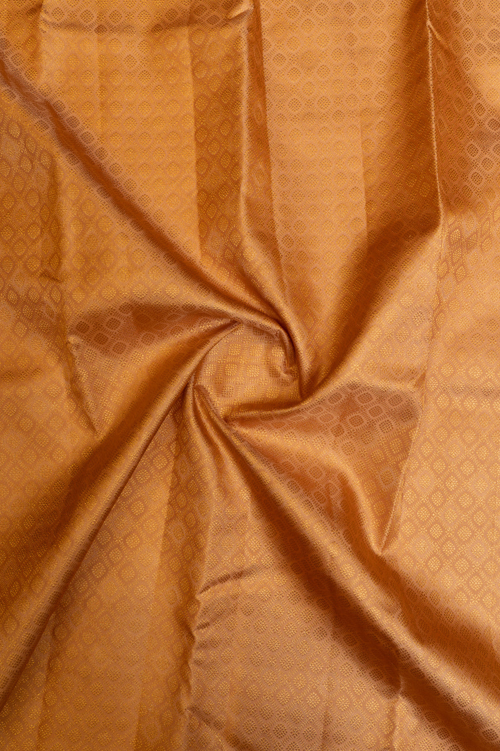 Peach diamond brocade pure Kanchipuram silk saree