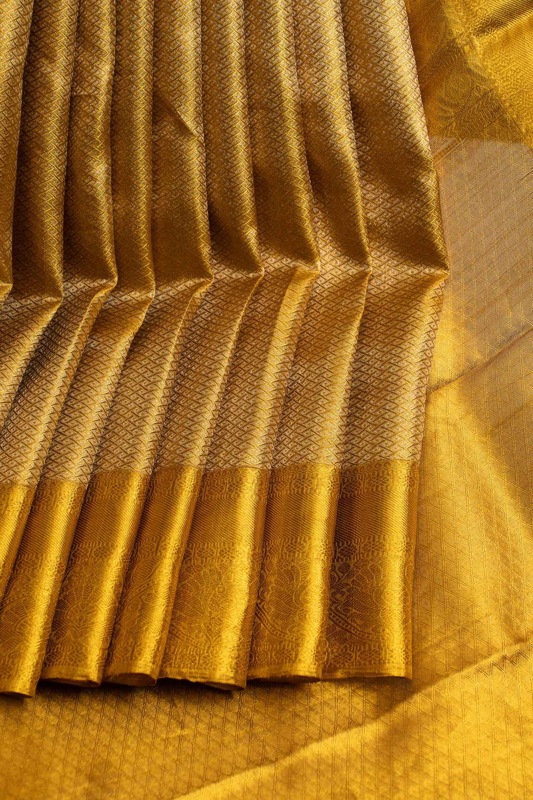 Gold tissue brocade pure Kanchipuram silk saree