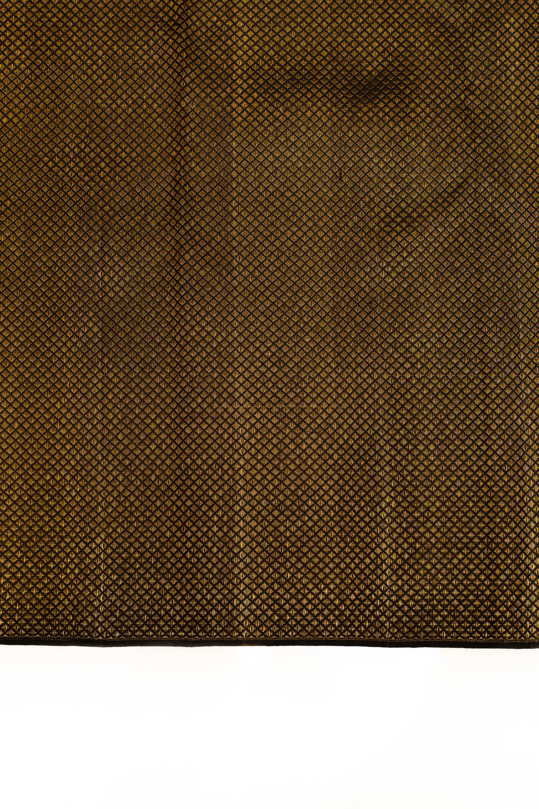 Black Borderless Brocade pure Kanchipuram silk saree