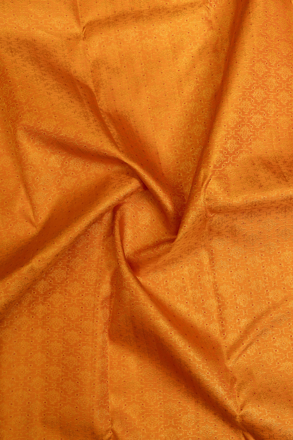 Orange and brown minakari brocade pure Kanchipuram silk saree